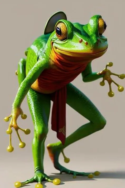Make a picture for the phrase “if you feel froggy, leap”
