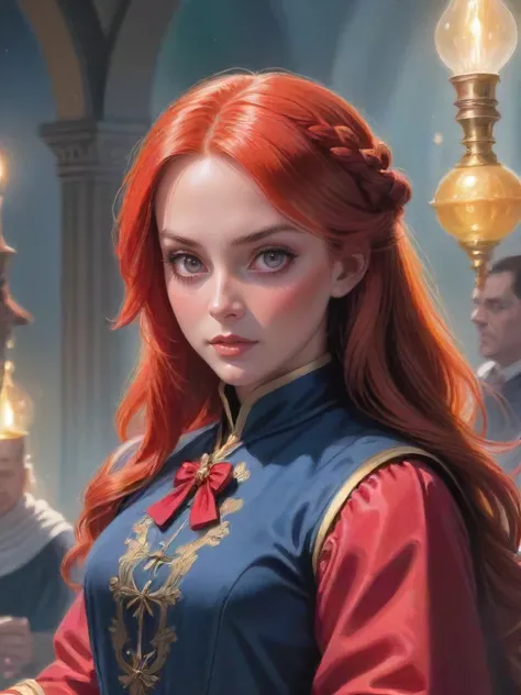 D&D style portrait, fantasy, digital art, flawless artificer, Victorian children's book illustrator, religious themes, Fairytale illustration, detailed face, artistic, beautiful detailed, grand illumination, warm light, epic, shiny, original, imposing