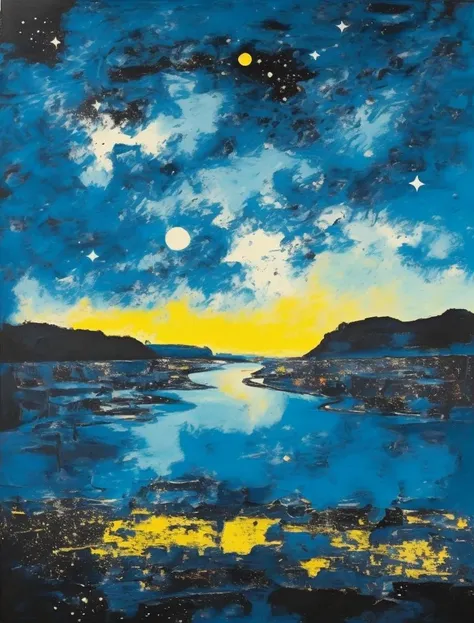 <lora:abstract art_20230824180950-000009:1>,abstract art,best quality,masterpiece,jtnightsky,starry sky,,riverscape,(bridge:0.7),ultra-wide field,8 mm,