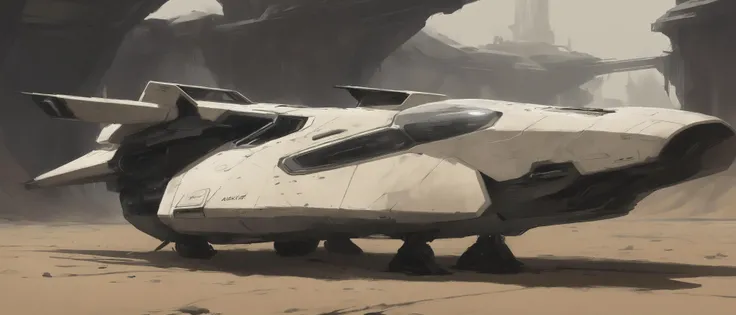 minimalist duotone oil painting, digital painting, concept art of a spaceship on the ground.
star citizen industrial spaceship design, cyberpunk noir, blade runner akira ghost in the shell
minimalist, elegant, rough, brush strokes
lines, shapes, geometry, simplicity
beige and black