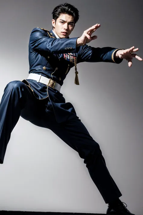fancy military commander, young, handsome, action pose, dynamic shot,
<lora:add_detail:1>,