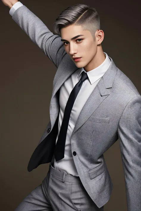Positive prompt:
male Legal age Slinky, Ashkenazi Jew, Gray eyes, Button Nose, Angular Jaw, Asymmetrical Cheeks, Diamond face shape with Angular Cheeks, , Grey Buzz cut hair, Joy, wearing CoralOrange Seersucker pants, Quatrefoil Silver Plaid blazer, Athletic shoes, , and and and, Arms outstretched, inviting an embrace,
Ultra High Resolution, wallpaper, 8K,Rich texture details, hyper detailed, detailed eyes, detailed background, dramatic angle, soft lighting, film grain,