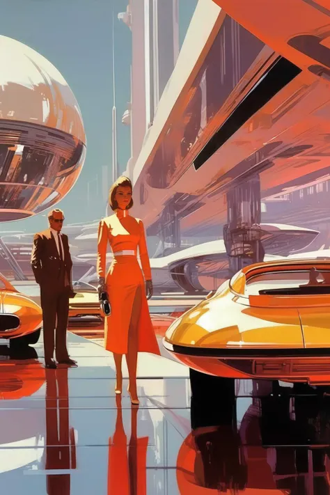 <lora:Syd Mead Style:1>Syd Mead Style - high quality masterpiece artwork in style of Syd Mead