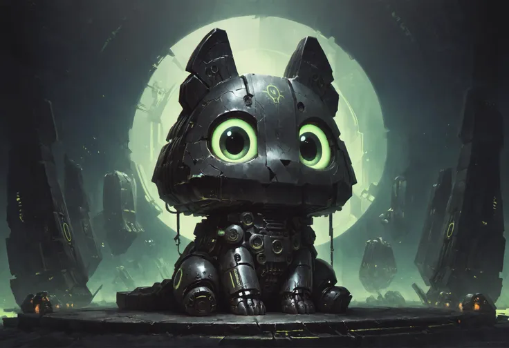 score_9, score_8_up, score_8, score_9, detailed, biomechanical kitten, sitting, biometal, fluff, bright colors, adorable, big eyes, cute, bright colors, futuristic home background, metal reflections,
<lora:Necron_World_Pony:0.82> Necron