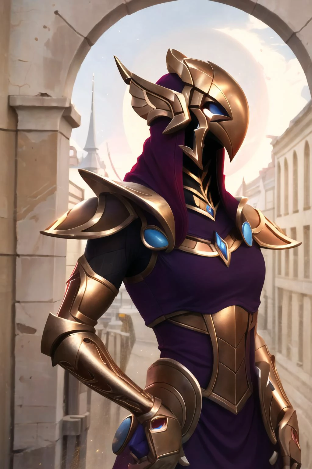 Highly detailed, High Quality, Masterpiece, beautiful, solo, Azir1, <lora:Char_LoL_Azir:0.9>, edgEV, wearing edgEV_vintage dress, <lora:Outfit_EuropeanVintage:0.8>