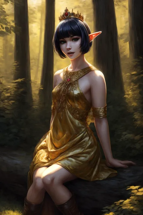 ((art by Brian Stelfreeze )) rachelBrosnahan1 as ((small breasts, young girl , slender body, )) Lila Swiftfoot , Wood Elf, She is a Ninja, Standing just over five feet tall, Lila moves gracefully with a lithe build perfect for stealth missions. Adorned in green and brown clothing blending seamlessly into forest surroundings, she boasts short black hair styled in a sharp bob cut and bright emerald eyes reflecting keen intelligence. Lightweight leather boots allow swift movement and silent steps, complemented by various throwing weapons concealed within hidden pockets. , she wear The Regal Ruffles: A regal-inspired dress with cascading layers of ruffles, embellished with metallic accents and a jeweled crown , she Sitting upright on a leather armchair, legs wide open, fingers delicately exploring the folds of her own body, she radiates an all-consuming passion that sets the very room alight with its intensity. and she is Neutral, A relaxed facial expression with a slightly open mouth , perfect body proportions, realistic skin details BREAK, ultrasharp, ultradetailed, perfect quality, masterpiece, intricated details, ultra clear, <lora:add_detail:0.7>, <hypernet:sxzBloom_sxzBloom:0.3>, detailed skin perfectly detailed face, sharp face, in forest in background
<lora:holo_20230701001227:0.7> photo_unp