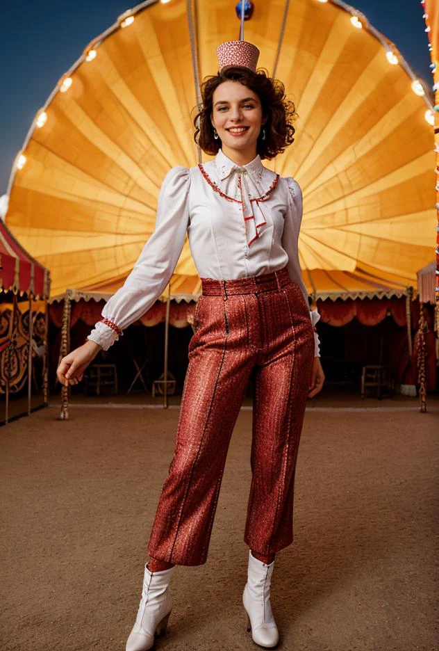 ((italian Elle magazine)) ((color news photo)) of a (28 yo  ITALIAN  SLOVAK woman) BREAK((3/4 front view circus ringleader outfit))( intetexting pose EUROPEAN) [steadycam], (background motion blur)(beauty filled) (sensual emotional lighting), (phi golden ratio  composition high angle],  wide angle lens)  in the ((style of supermodel))<lora:BetterHands:2> <lora:DepthOfFieldSliders:0.88> <lora:EmotionSliders:1.7> <lora:skinny_new_skin:0.35> <lora:Saturation:0.4> <lora:HairLengthSlider:0.66> <lora:French_landscape:0.6> <lora:Film-Grain:0.4> <lora:HDhelper:0.35> <lora:ExposureControl:0.7> <lora:back-front_lighting:0.7> <lora:Better Portrait Lighting:0.4>