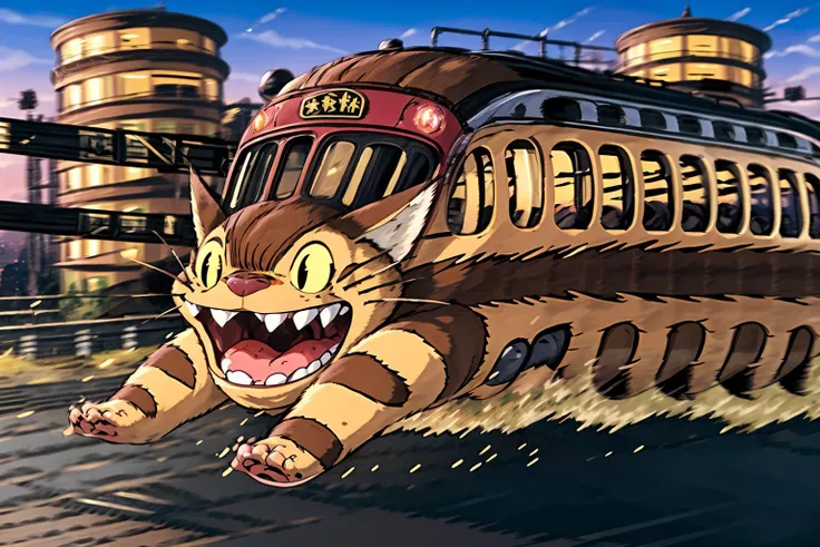 <lora:totoro001:0.7>,solo,
Catbus, running, city, city sky line, speed lines, (hairy:1.3), motion blurry, (train:1.4), high speed,
<lora:detail_slider_v4:2>,
<lora:more_details:0.4>,
<lora:emotion_happy_slider_v1:2>,