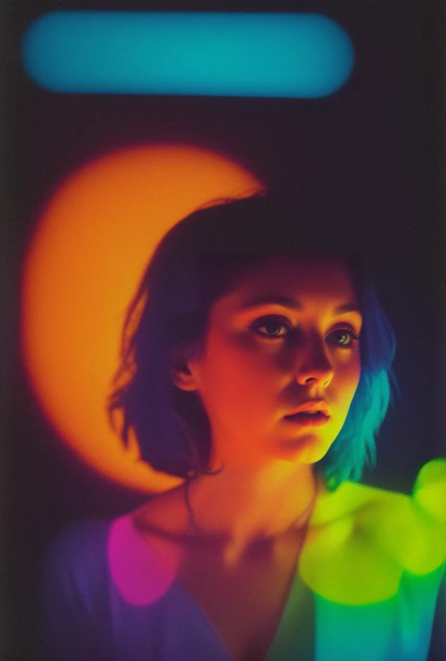 Psychedelic Color slide projected over a (27 yo American woman), (dark Jungian psychological imagery)(key lighting, f1.8 50mm lens medium format camera)(style of [Vogue | Saturday Evening Post | Rolling Stone])(post-processing: .25 unsharp mask, S curve, dodge and burn, mid-level contrast, dark edge vignette) <lora:BetterHands:2> <lora:EmotionSliders:2> <lora:Film-Grain:0.4> <lora:skinny_new_skin:0.5> <lora:back-front_lighting:0.7> <lora:ContrastControl:2> <lora:DepthOfFieldSliders:0.4><lora:HDhelper:0.4 <lora:HairLengthSlider:0.6> <lora:up-down_lighting:0.7>