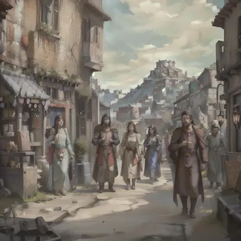<lora:seakaythree:0.9>, best quality, masterpiece, illustration, (realistic, photo-realistic:1.37), amazing, finely detail, incredibly absurdres, huge filesize, ultra-detailed, highres, extremely detailed CG unity 8k wallpaper, ray tracing, A medieval brothel in a bustling city. The brothel is located in a narrow alleyway, and it is brightly lit with lanterns. The front door is open, and there are men and women milling about inside. The women are dressed in revealing clothing, and they are beckoning to the men. The men are laughing and talking, and they seem to be enjoying themselves.