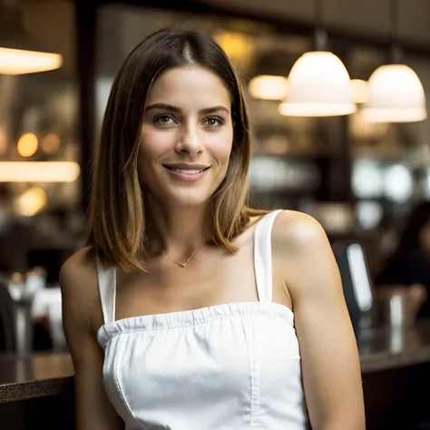 amandapeet,   portrait photo of a woman, smiling, welcoming, working as a waitress in a diner, 4k textures, soft cinematic light, adobe lightroom, photolab, hdr, intricate, elegant, highly detailed, sharp focus, ((((cinematic look)))), soothing tones, insane details, intricate details, hyperdetailed, low contrast, soft cinematic light, exposure blend, hdr,