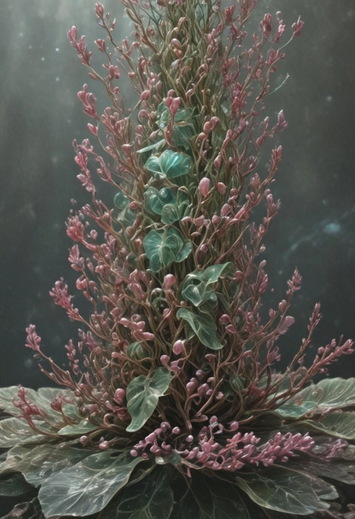 score_9 AtlantisWorld, underwater paradise seascape shot full of plants and sealife, beautiful glowing bioluminated plants, soft pastel glow,