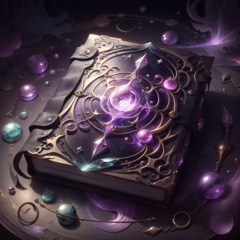 <lora:PsionicMagic-20:0.8>,psionicmagic , psychic energy ripples, mana flow, shimmers, grimoire, A book of spells in mystical cover, studded with a gem,gameicon,masterpiece,best quality,ultra-detailed,masterpieces, HD Transparent background, <lora:GameIconResearch_book3_Lora:0.6>