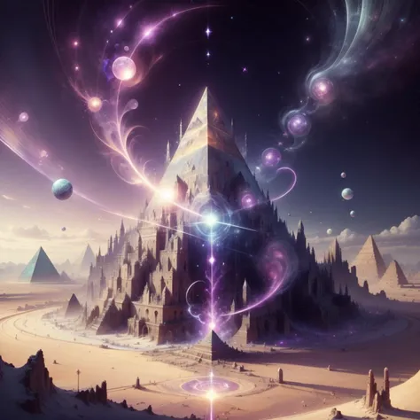 <lora:PsionicMagic-20:0.8>,psionicmagic , psychic energy , mana flow, shimmers, radiating aura,
pyramid \(structure\), desert, alter , blue sky,