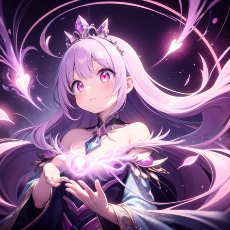 <lora:PsionicMagic-20:0.8>,psionicmagic , psychic energy , mana flow, shimmers,
glowing eyes, queen, mini crown, 1girl, hair flowing over,