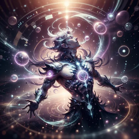 <lora:PsionicMagic-20:0.8>,psionicmagic , psychic energy ripples, mana flow, shimmers, radiating aura,
, magic enchantment, upper body, long hair, 1boy, floating in the air , male mage ,extending arm, casting black magic , magic circle , forest , sunlight , <lora:NodesTech-20:0.7>, NodesTech, data-space, holographic,