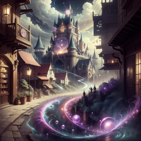 <lora:PsionicMagic-20:0.8>,psionicmagic , psychic energy waves, mana flow, shimmers,
yphs, kingdom, buildings, castle , crowded, stores , (alley:1.1),