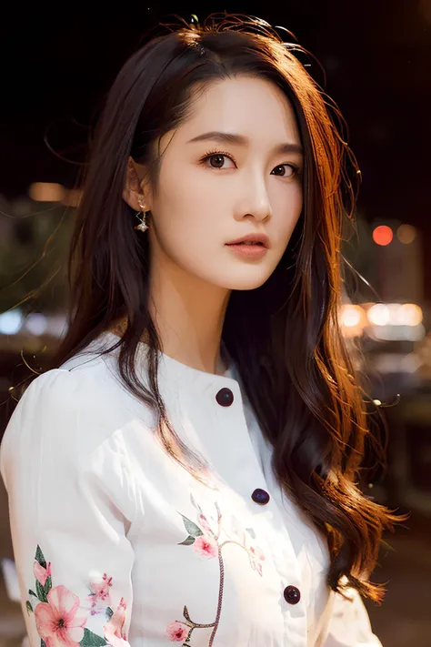 floral print, (night cityscape background:1.5), (1girl:1.6), long hair, ulzzang-6500v1.1, (orginal: 1.2), (realistic: 1.3), beautiful girl with beautiful details, extremely detailed eyes and face, eyes with beautiful details, absurd, incredibly absurd, huge file size, ultra detail, high resolution, ultra detailed, best quality, masterpiece, illustration, ultra detailed and beautiful, ultra detailed, CG, unity, 8k wallpaper, amazing, fine Detail, masterpiece, top quality, official art, extremely detailed CG unity 8k wallpaper, cinematic lighting, (perfect shiny skin:0.6), slim and smooth lines, (floating), (small breasts:1), diamond earrings, <lora:LiQin2:0.9>, <lora:chinaDollLikeness_v10:0.2>