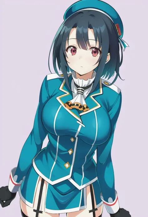 bustshot of takao (kancolle), beret <lora:takao_xl:0.7>