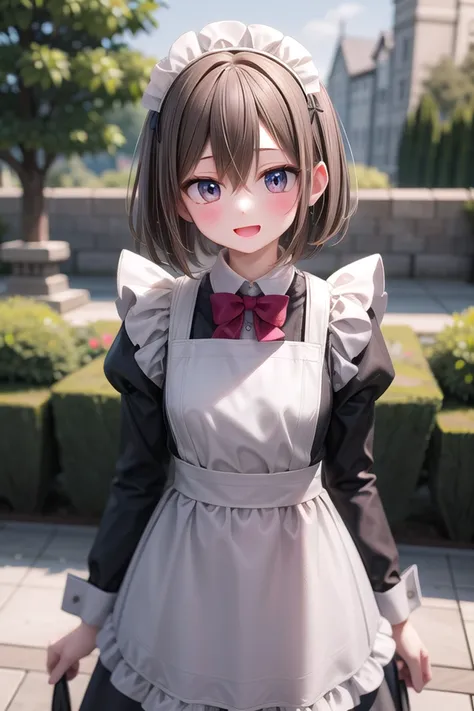 insanely detailed, absurdres, ultra-highres, ultra-detailed, best quality,
1girl, solo, nice hands, perfect hands
BREAK
(cleavage:-1.5),
(traditional maid:1.2),
apron, blush, bow, bowtie, frilled apron, frills, long sleeves, maid, maid apron, maid headdress, waist apron, white apron,
(maid costume, maid hair dress:1.3), long skirt
BREAK
happy smile, laugh, open mouth
BREAK
,
standing, cowboy shot, looking at viewer
BREAK
slender, kawaii, perfect symmetrical face, ultra cute girl, ultra cute face, ultra detailed eyes, ultra detailed hair, ultra cute, ultra beautiful
BREAK
fantasy world, garden of a castle, depth of field, ultra detailed background
BREAK
medium breasts
BREAK
(brown hair, brown eyes), short bob cut, hair between eyes