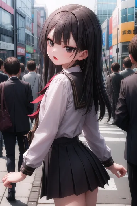 <lora:gekioko_v250:1>
(cleavage:-1.5),
insanely detailed, absurdres, ultra-highres, ultra-detailed, best quality,
1girl, solo, nice hands, perfect hands,
BREAK,
(wearing school uniform),
angry, open mouth, cowboy shot,
BREAK,
slender, kawaii, perfect symmetrical face, ultra cute girl, ultra cute face, ultra detailed eyes, ultra detailed hair, ultra cute, ultra beautiful,
by Canon EOS, SIGMA Art Lens 35mm F1.4, ISO 200 Shutter Speed 2000,
in harajuku, shibuya, tokyo, street, crowd, cityscape,
medium breasts,
BREAK,
(black hair, black eyes),
