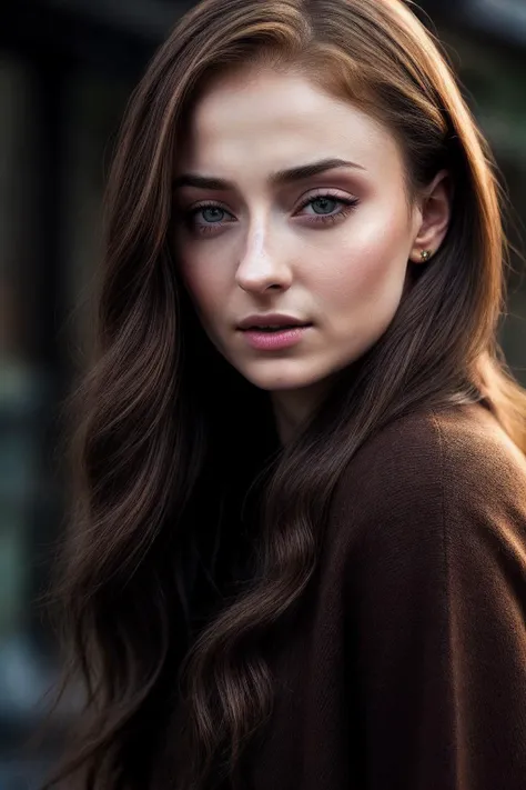 SophieT_SoloTI_v1,PA7_Portrait-MCU, A lively and attractive girl with chestnut hair that flows like a river and captivating honey-colored eyes that sparkle like stars, photorealistic, masterpiece, high quality, artistic, unique, award winning photograph, professional, 8k, RAW photo, best quality,flattering, (cinematic:1.3) shallow DOF, depth of field,sharp focus, <lora:add_detail:0.6>, <lora:LowRa:0.4>