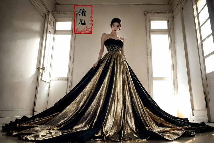 lady gaga wearing high fashion opulence gown in a haute couture runway
