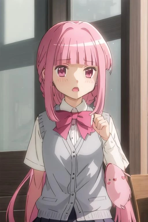 Lala Satalin Deviluke, Synan_expensive_School_uniform, Upper Body, White Background, Tied up with rope,