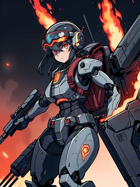 1girl,<lora:AC6:0.7>,ac6,solo,android,robot,mecha,mecha musume,one eye,glowing eye,mechanical arms,(((aiming))),(((aiming at viewer))),(((fire))),(((firing))),black gloves,sunglasses,huge airplane wings,glowing sword,holding gun,looking at viewer,mecha,military,robot,science fiction,solo,weapon,assault rifle,fighting stance,dynamic pose,backpack,helmet bulletproof vest,glowing eye,full armor,<lora:flat2:-0.5>,