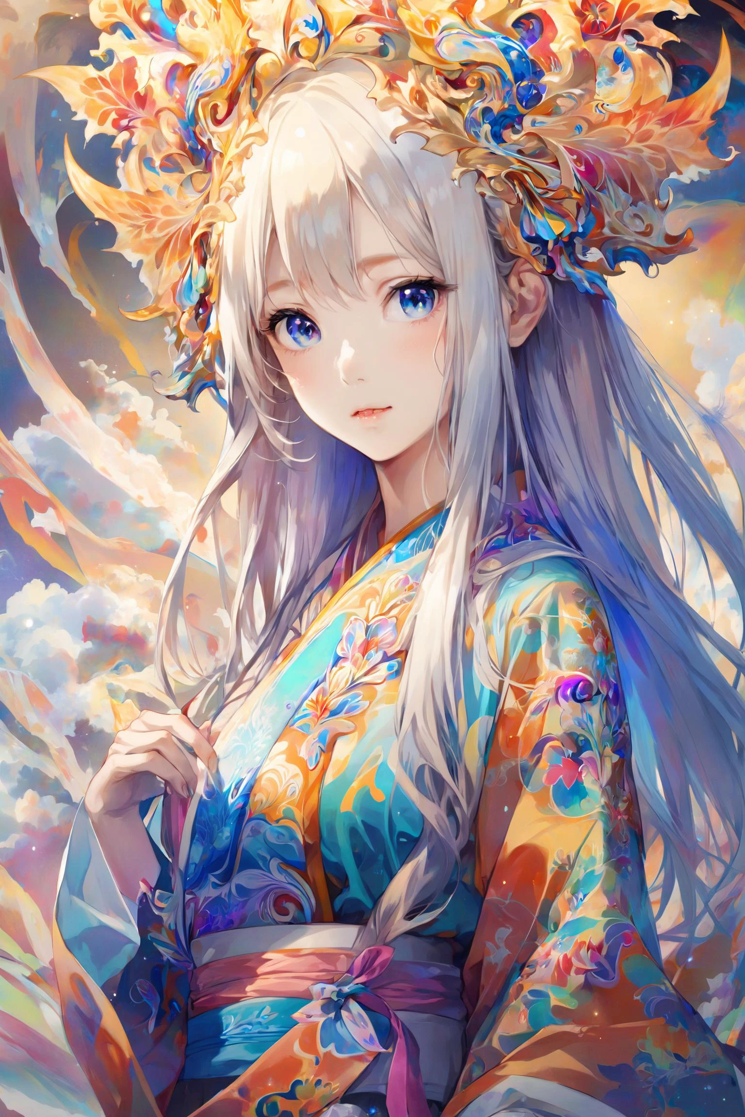 official art, highest details, beautiful and aesthetic, fractal art, colorful,
Masterpiece, best quality, 1girl, <lora:kwFemale_Beta40-SDXL_v1:1>, asian,waifu