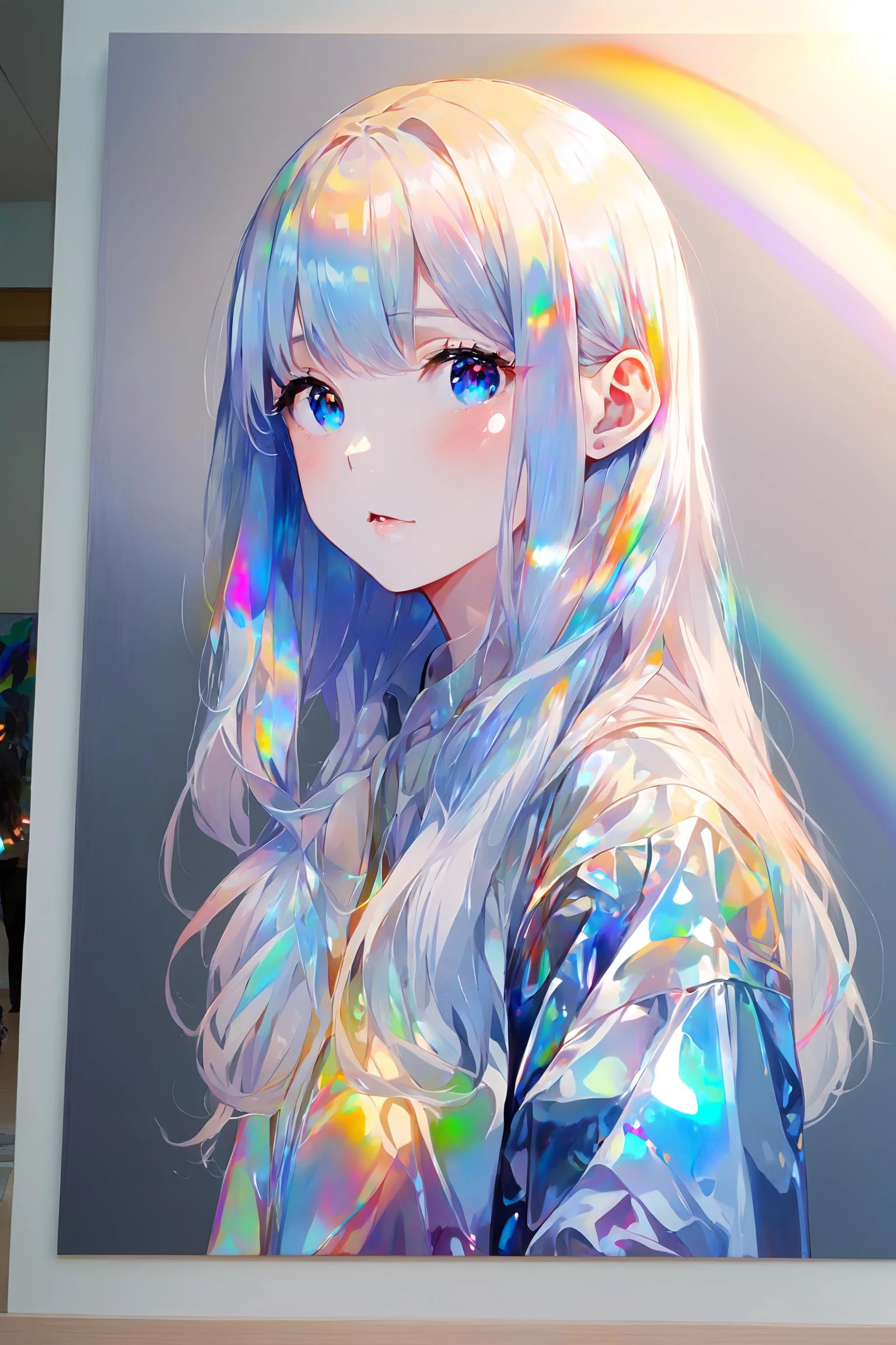 iridescent painting, prismatic, holographic, chromatic aberration,
Masterpiece, best quality, 1girl, <lora:kwFemale_Beta40-SDXL_v1:1>, waifu