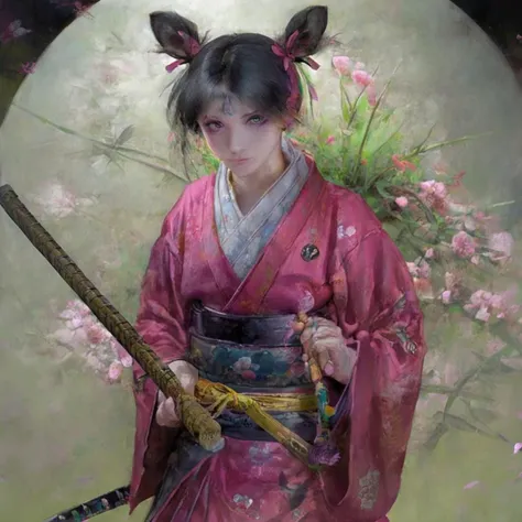 rj,1girl,samurai,bamboos <lora:rj_xl:1>