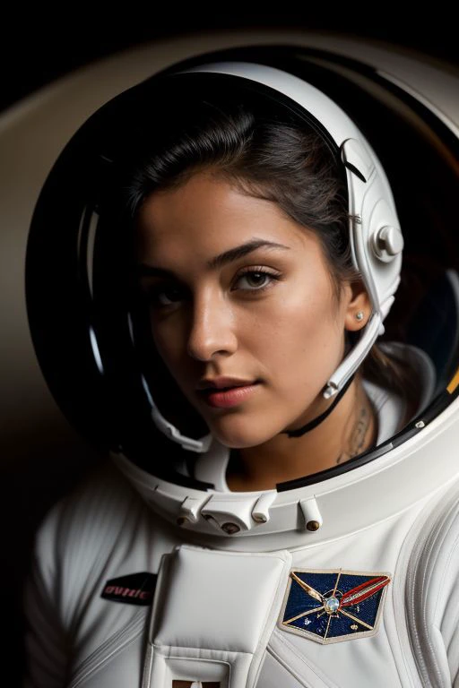 [1girl:DEN_claudiaf_SG:20],
(floating in a space shuttle:1.2) wearing a (space suit:1.2), (anti gravity:1.1), floating, space craft, shuttle, (floating in low gravity:1.2),
bokeh, f1.4, 40mm, photorealistic, raw, 8k, textured skin, skin pores, intricate details  <lora:epi_noiseoffset2:1>, epiCRealism