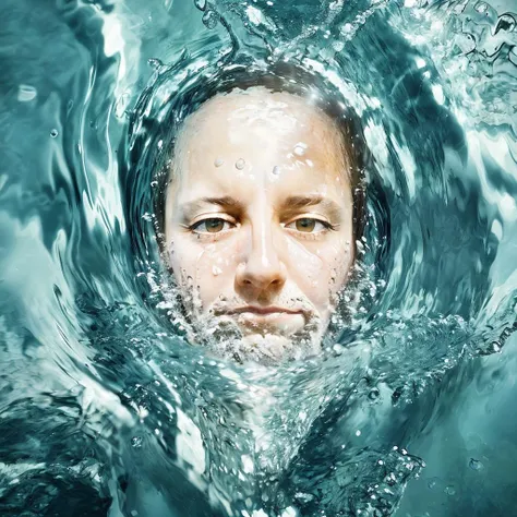 <lora:lamer_v1-000018:0.7>,lamer,from above,((face)),still life,water,waves,splashing,