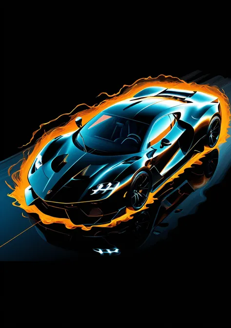 Hyper-quality, Hyper-Detailed, Hyper-minimalist, fractalist, vantablack background, <lora:SilkArt:0.83>, wavy coloured lines, supercars made of S1LK4RT racing, movement, outlined, ethereal, slipstreaming