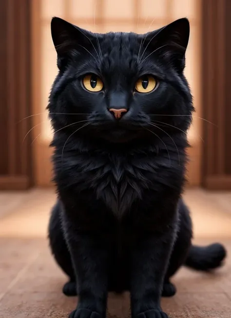 black cat,<lora:BDG3CT:0.3>,bgcats,4k,at distance