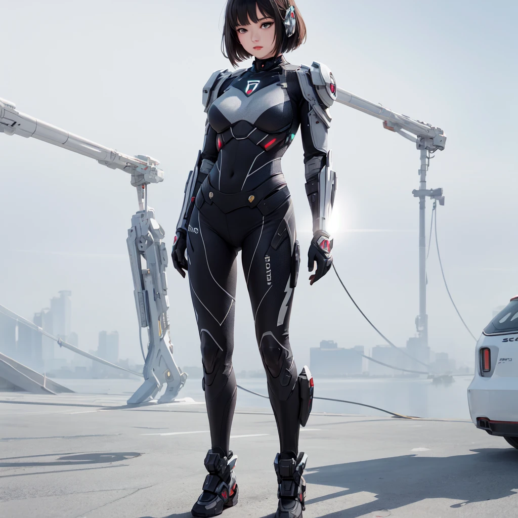 masterpiece, ultra quality,(realistic shadow:1),(full body),(wearing sci-fi suit),1girls,( colorful)