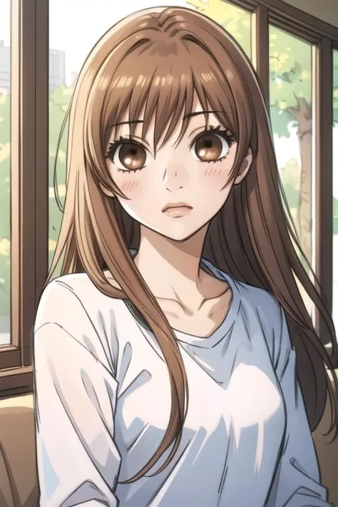 masterpiece, best quality, sketch, 1girl, solo, looking at viewer, , , <lora:chihaya_ayase:0.74>, chihaya_ayase, brown hair, brown eyes, long hair, , , ,