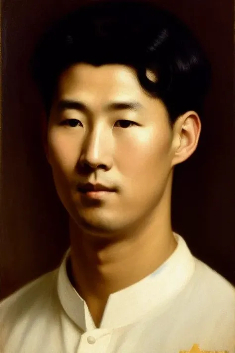 head and shoulders portrait of sonheungmin by alfred stevens, <lora:hmsonLORA:1.2>