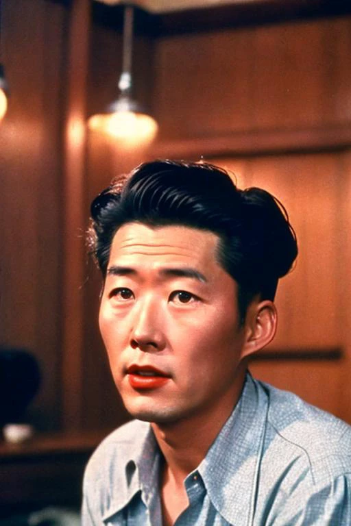 movie still 1950s, Cinematic, shot on kodak portra 160 35mm gritty photography, (sonheungmin), Real human skin, Retro, color photos, Ultra realistic, Ultra detailed, directed by billy wilder, <lora:hmsonLORA:1.2>