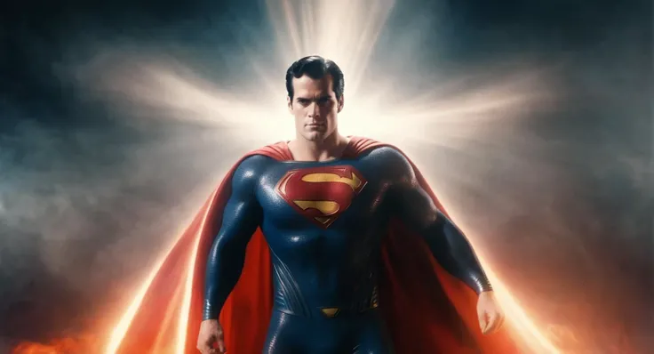 concept art of Cinematic Film stock footage in (arri alexa style) Kodak film print, <lora:Superman:1> Superman a woman in a superman costume with a heat vision of intensified heat coming out from both eyes, digital artwork, illustrative, painterly, matte painting, highly detailed