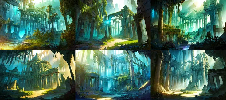 (otherworldly, otherworldly atmosphere, otherworldly appearance), highly insanely detailed, masterpiece, top quality, best quality, highres, 4k, 8k, RAW photo, ((ancient egyptian theme:1.2)), 
(mystical theme), mystical gatmosphere, arcane sanctuaries, otherwordly aura, 
(long_hair, long hair, random colors hair, glowing hair, hair over one eye, long messy hair), 
(eyelashes, eyeliner, eyeshadow, eyelashes, long eyelashes), 
collar, earrings, jewelry, necklace, armlet, 
tentacle, (underwater), nsfw, 
Homestay, Resort, Guest House, 
building, structure, still life, swirling energy, 
action pose, 
drunk, closed eyes, 
abandoned building, shopping mall, overgrown with vegetation, [volumetric fog], cinematic lighting, colorful, 
cinematic lighting, fashion photography, ambient lighting, overgrown ruins of a settlement on the plains of a magical fantasy world, FanRu, <lora:FantasyRuins-10:0.8>, epiCPhoto, (fantasy world)