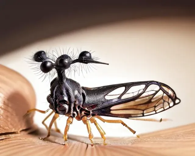 (masterpiece, best quality, high quality,:1.2), <lora:Bocydium_tintinnabuliferum_v1:0.6>, a large insect with a long antennae and a long tail, tintinnabulum, (forest:1.3)