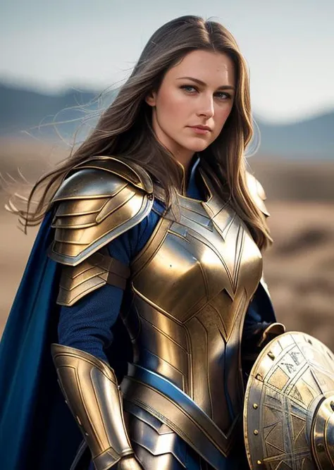 ( (Photo of Melissa Benosit),  tall woman, random full body shot ) ( detailed skin texture, pores), ( natural brown hair with blonde stripes light green-blue eyes, medium breasts,  warrior Viking woman in a revealing leathery/carbon superhero warrior dress, in her 30s, highly detailed, beautiful detailed lightning eyes, Warrior Symbol Tattoo over the left side of her face , long eyelashes, beautiful detailed lips, long hair, extraordinarily strong, confident, stunning appearance, captivating smile, athletic physique, determined expression, striking pose, standing tall and powerful, Detailed hand depiction、dark ages, vikingpunkai ) [depth of the field]  ((perfect body parts, (hyper photorealistic) ))