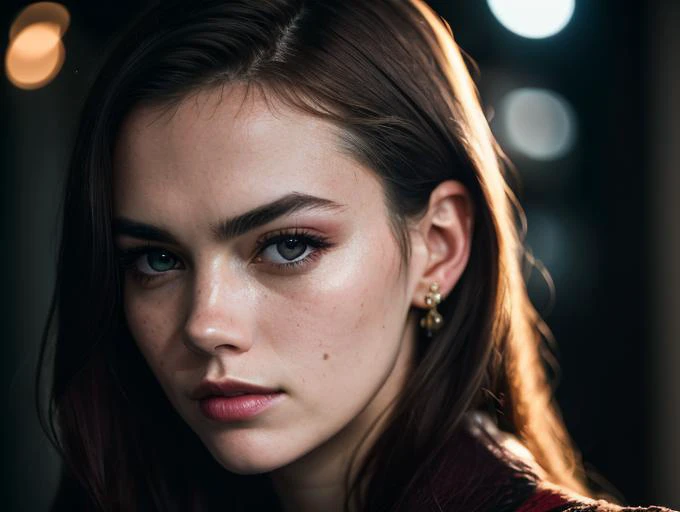 a close-up photo of 20yo sarah_noexist, (professionally colour graded), soft ambient lighting, depth of field, dramatic, highly detailed skin texture, sharp focus, cinematic, nikon d750 f/1.4 55mm, intricate detail, (chiaroscuro:1.2), <lora:epiNoiseoffset_v2:1>