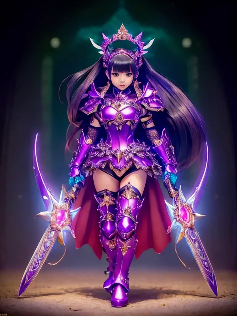 War_Glam:1.2, Fan_Bingbing, rurinobodysd15, <lora:paintedMiniature_v30:0.7> pmini style, on a stand, attack pose with magical weapon, intricate detailed {__zaq/ArmorColor__} armor, black boots, shiny helmet, detailed gauntlets, bushido_fantasy, awesome, sharp focus <lora:artisticEasternFantasy_v10:1>