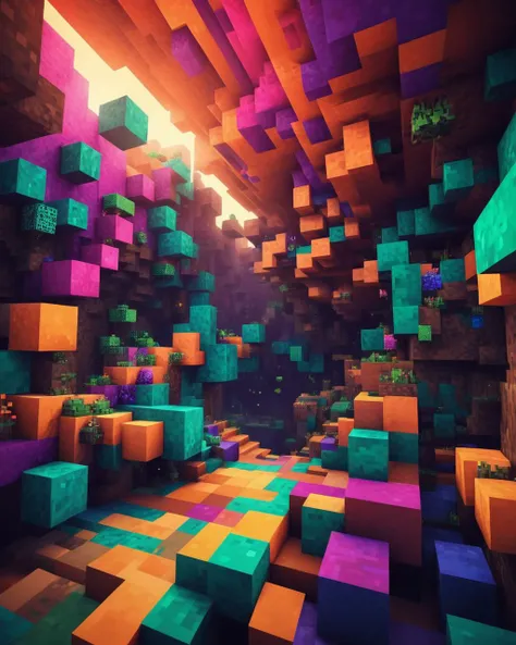 Minecraft style psychedelic style Aesthetically Pleasing Lilongwe, vibrant colors, swirling patterns, abstract forms, surreal, trippy<lora:FF.113wowXL_v10.LyCORIS:1.95> . Blocky, pixelated, vibrant colors, recognizable characters and objects, game assets