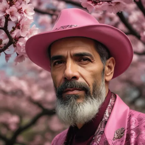 Psychedelic style <lora:FF.104.nightvisionXLPhotorealisticPortrait_release0770Bakedvae.LyCORIS:1.9>, portrait,close up of a lanky Venezuelan (Uncle:1.2) , he is Horrid, Sorcerer, The comb-over fade hairstyle, Eerie cherry blossom pink Patches, detailed background, Energetic, Cinematic, compact camera, Depth of field 270mm, Provia, (stylized by Saturno Butto:0.8) , Julius Theodor Christian Ratzeburg . Vibrant colors, swirling patterns, abstract forms, surreal, trippy