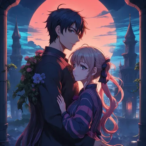 anime artwork <lora:FF.113wowXL_v10.LyCORIS:1.5>, Evil, CineColor, Striped "Citadel Sanctuary", moody, Satisfying, Grim, Romantic, creative art . anime style, key visual, vibrant, studio anime, highly detailed