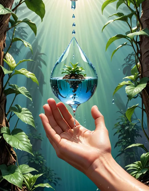 GTA-style artwork <lora:FF.103.dynavisionXLAllInOneStylized_release0557Bakedvae.LyCORIS:1> a picture of a hand holding a drop of water, environmental artwork, environmental art, inspired by Igor Morski, vincent callebaut, vincent callebaut composition, sylvain sarrailh and igor morski, environmental key art, water art manipulation, sustainability, alex andreev, clean environment, sustainable, ecological art, environment, green technology, sustainable materials <lora:FF.104.nightvisionXLPhotorealisticPortrait_release0770Bakedvae.LyCORIS:0.5> . Satirical, exaggerated, pop art style, vibrant colors, iconic characters, action-packed